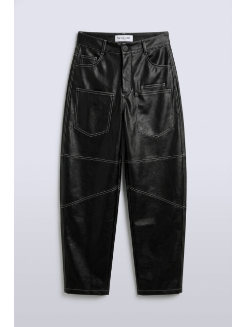 MALLORY THE LABEL Thalia Black Pants Μαύρο Παντελόνι