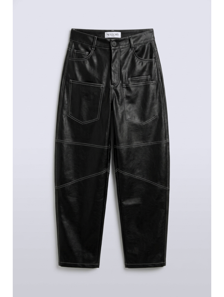 MALLORY THE LABEL Thalia Black Pants Μαύρο Παντελόνι