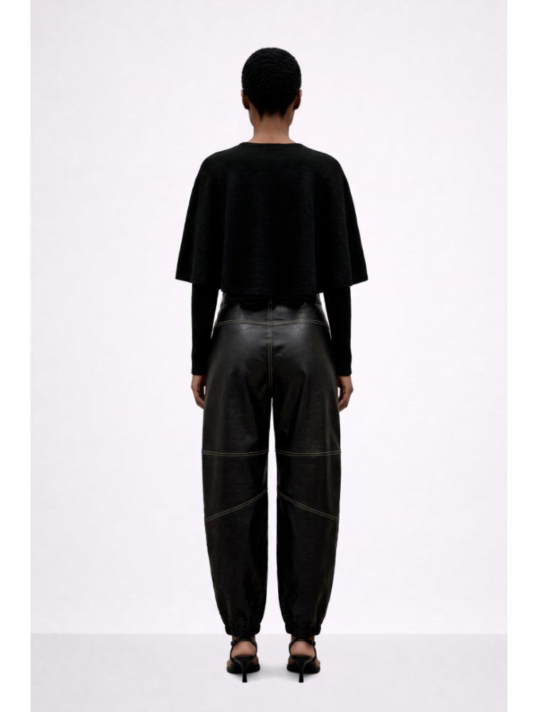 MALLORY THE LABEL Thalia Black Pants Μαύρο Παντελόνι