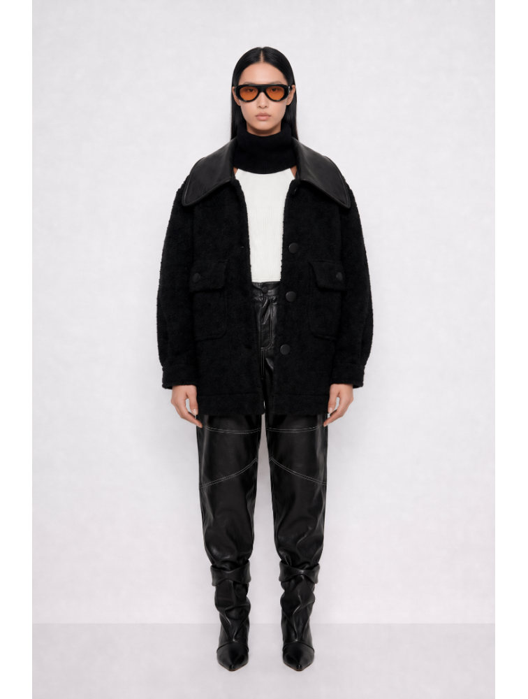 MALLORY THE LABEL Thalia Black Pants Μαύρο Παντελόνι