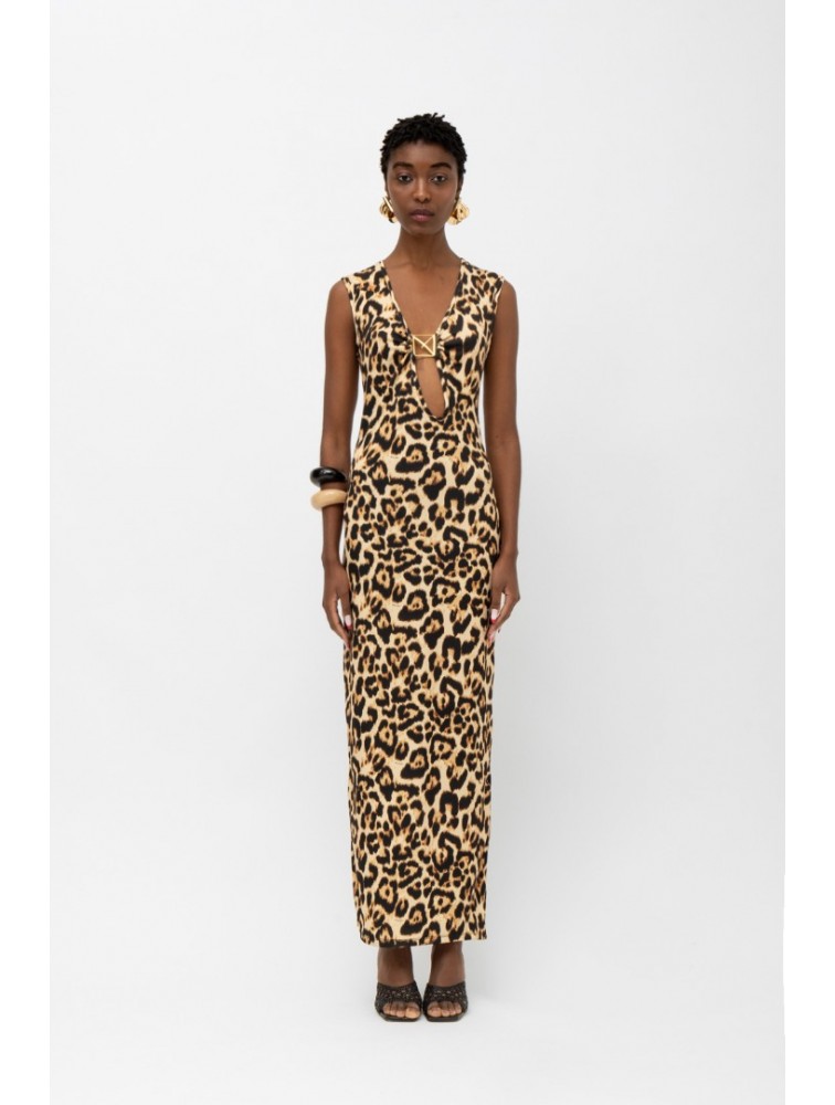 MALLORY THE LABEL Tigra Dress Leopard Λεοπάρ Φόρεμα
