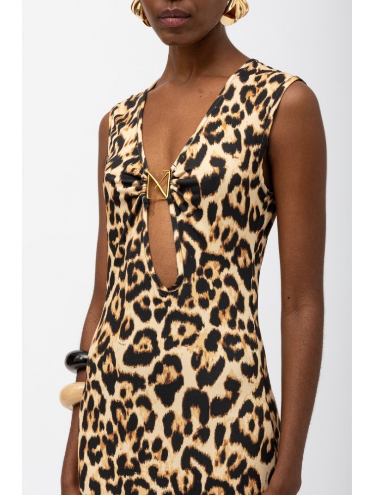 MALLORY THE LABEL Tigra Dress Leopard Λεοπάρ Φόρεμα