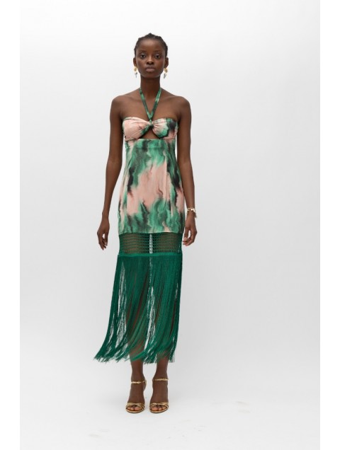 MALLORY THE LABEL Victoria Green Print Dress MALLORY THE LABEL Victoria Green Print Dress