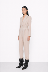 MALLORY THE LABEL Winter Bloom Off White Jumpsuit Εκρού Ολόσωμη Φόρμα