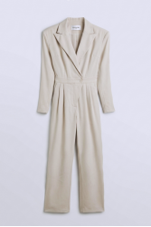MALLORY THE LABEL Winter Bloom Off White Jumpsuit Εκρού Ολόσωμη Φόρμα