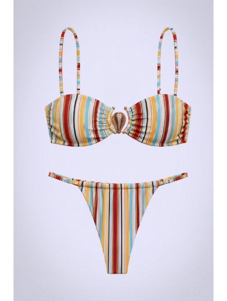 MALLORY THE LABEL Zanzibar Stripe Ριγέ Μαγιό