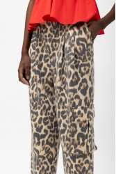 MALLORY THE LABEL Zulu Pants Animal Print Λεοπάρ Παντελόνα