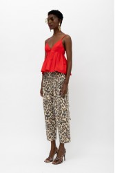MALLORY THE LABEL Zulu Pants Animal Print Λεοπάρ Παντελόνα