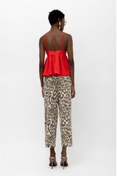 MALLORY THE LABEL Zulu Pants Animal Print Λεοπάρ Παντελόνα