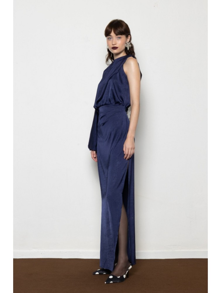 MALLORY THE LABEL Millie Blue Dress Μπλε Φόρεμα