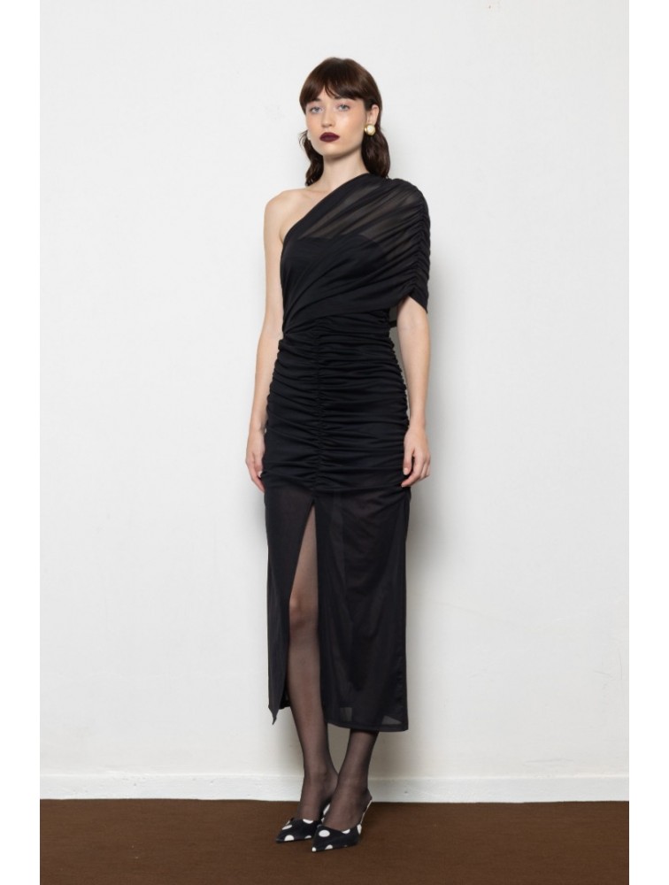 MALLORY THE LABEL Monsoon Black Dress Μαύρο Φόρεμα