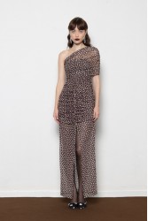 MALLORY THE LABEL Monsoon Polka Dot Dress Καφέ Πουά Φόρεμα