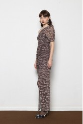 MALLORY THE LABEL Monsoon Polka Dot Dress Καφέ Πουά Φόρεμα
