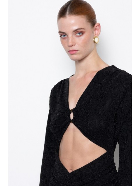 MALLORY THE LABEL Mystique Black Dress Μαύρο Φόρεμα