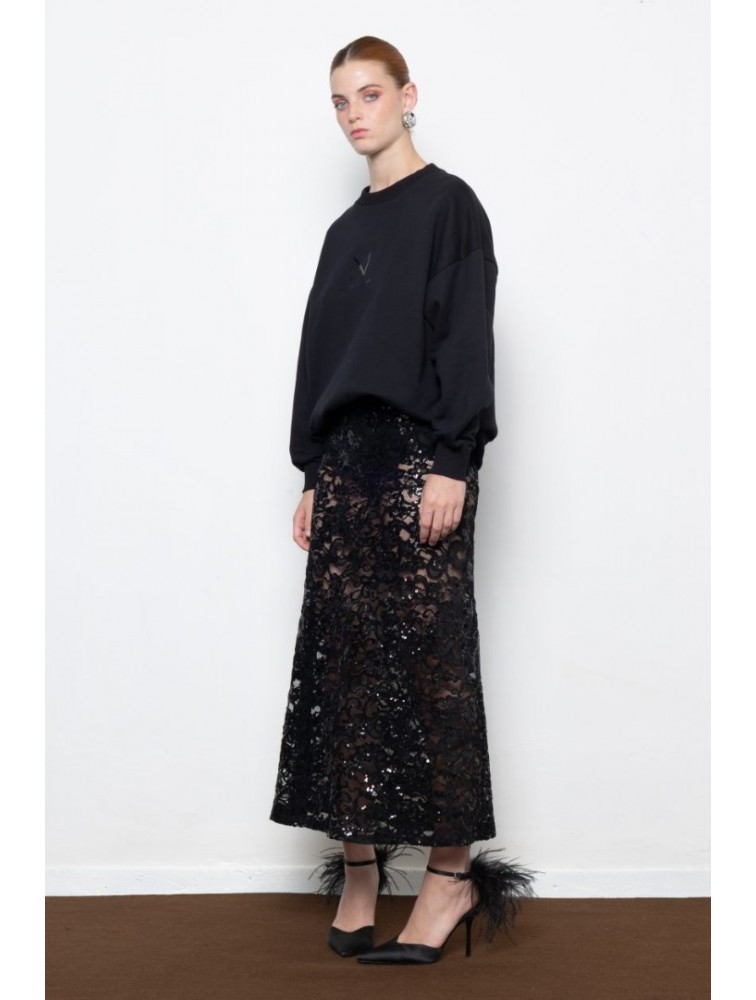 MALLORY THE LABEL Nora Lace Skirt
