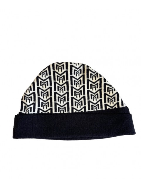 MALLORY THE LABEL Black White Beanie MALLORY THE LABEL Black White Beanie