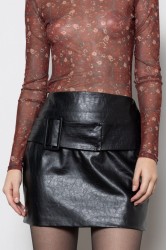 MALLORY THE LABEL Rebel Rose Bordeaux Top Μπορντώ Διαφάνεια Τοπ