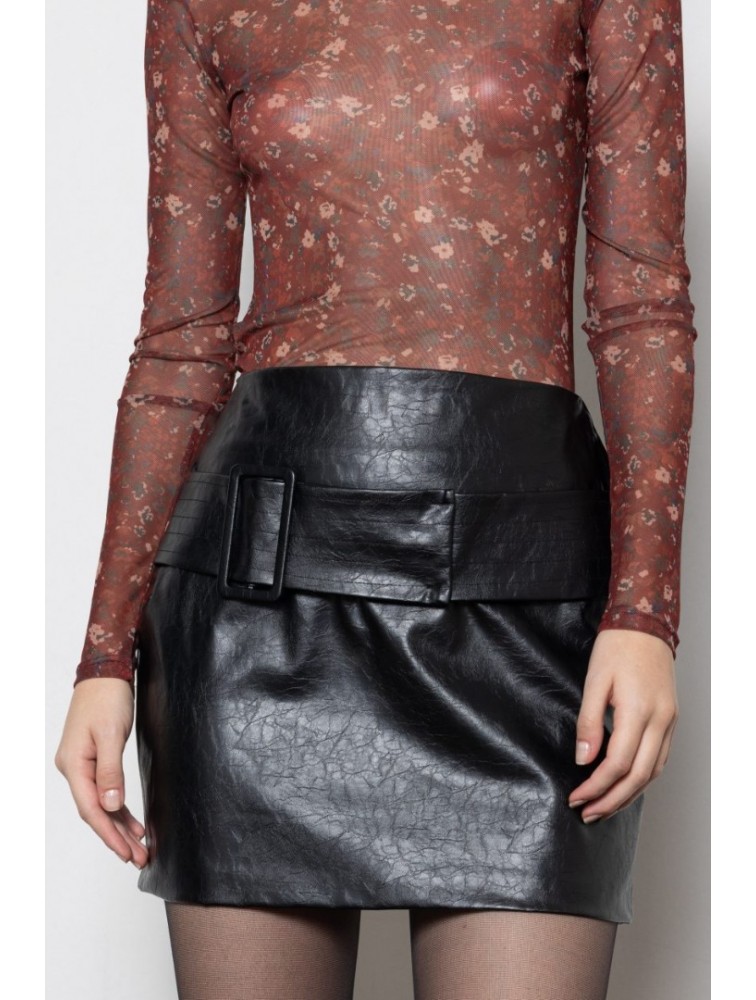 MALLORY THE LABEL Rebel Rose Bordeaux Top Μπορντώ Διαφάνεια Τοπ