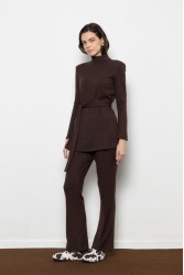 MALLORY THE LABEL Rowdy Pants Καφέ Παντελόνι