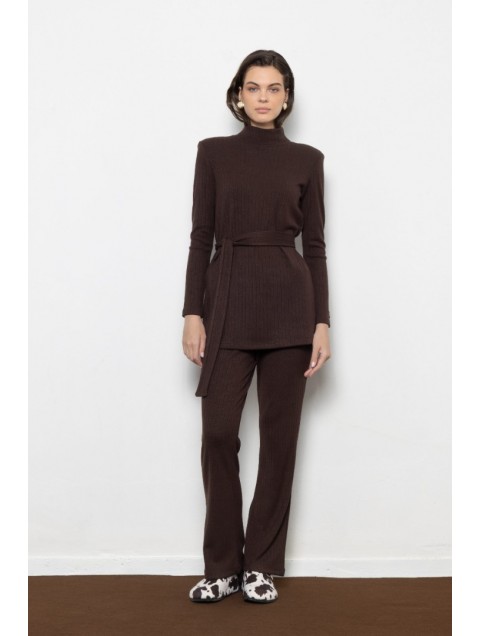 MALLORY THE LABEL Rowdy Pants Καφέ Παντελόνι