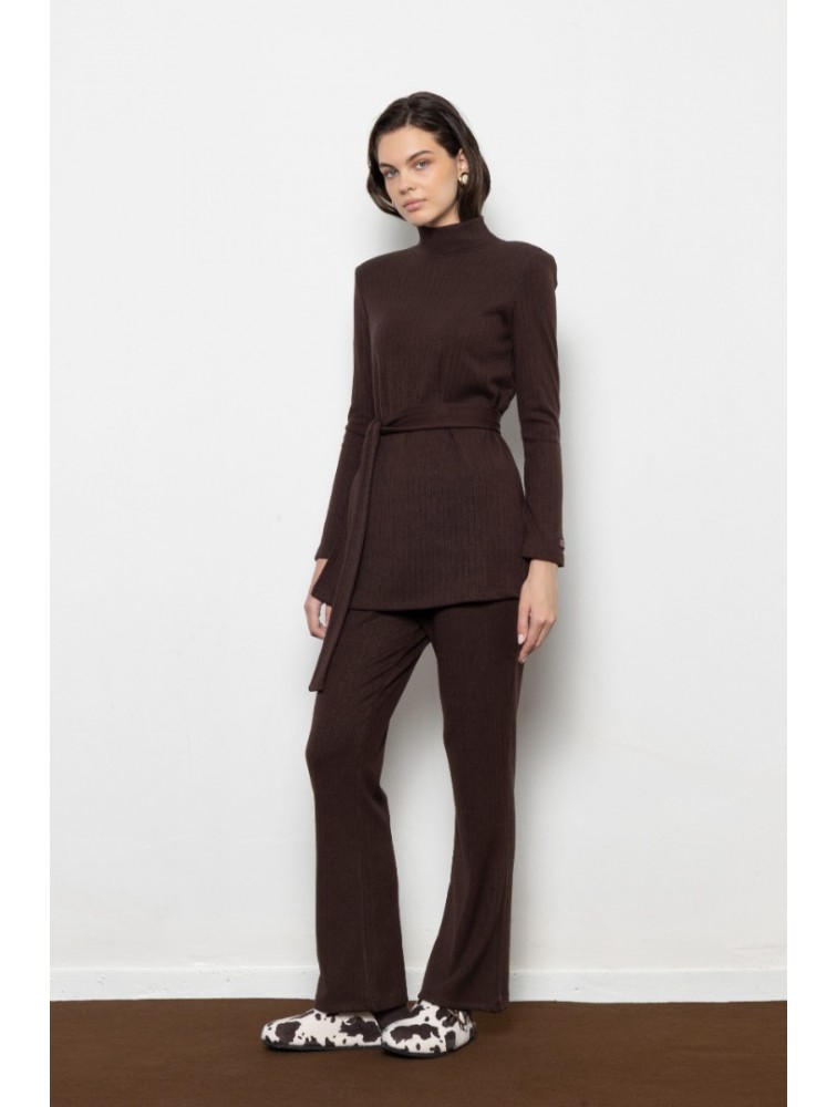 MALLORY THE LABEL Rowdy Pants Καφέ Παντελόνι