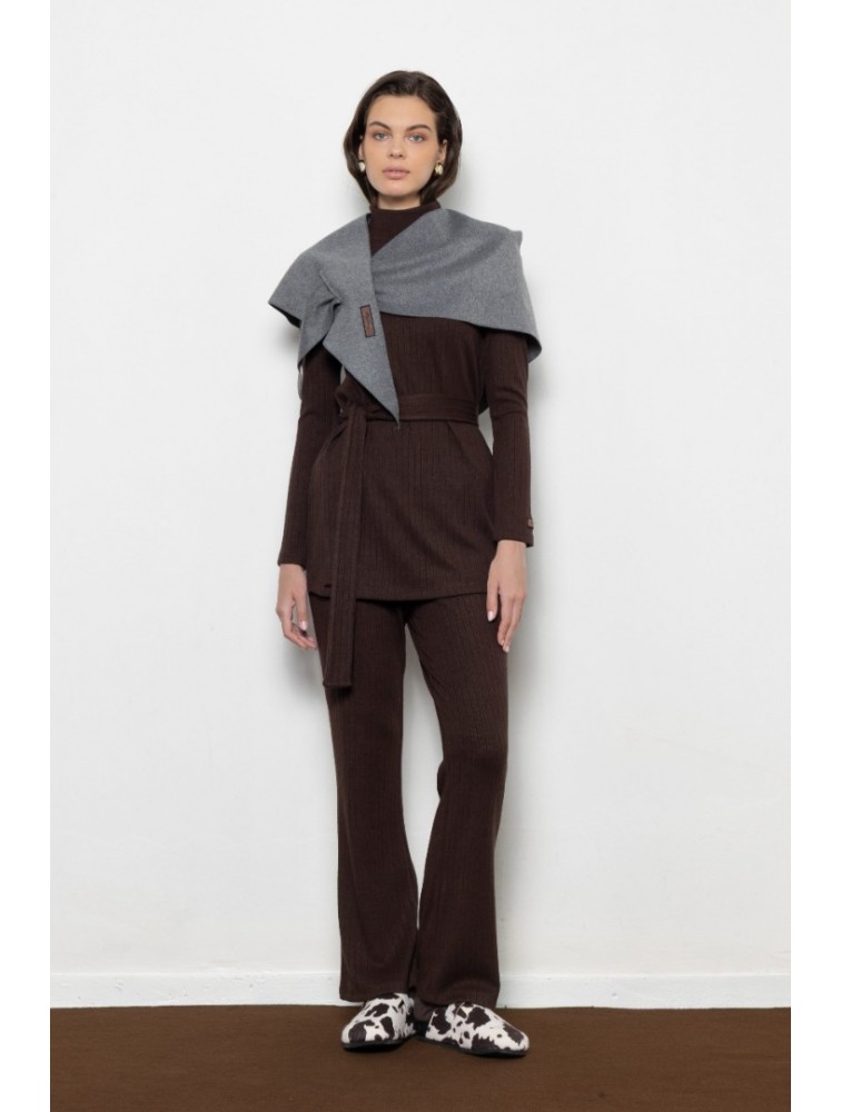 MALLORY THE LABEL Rowdy Top Καφέ Τοπ