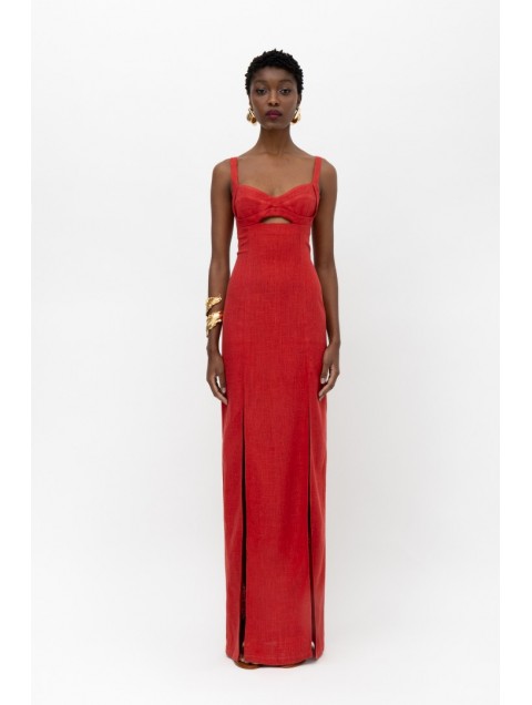 MALLORY THE LABEL Kora Red Dress
