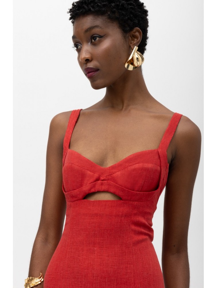 MALLORY THE LABEL Kora Red Dress