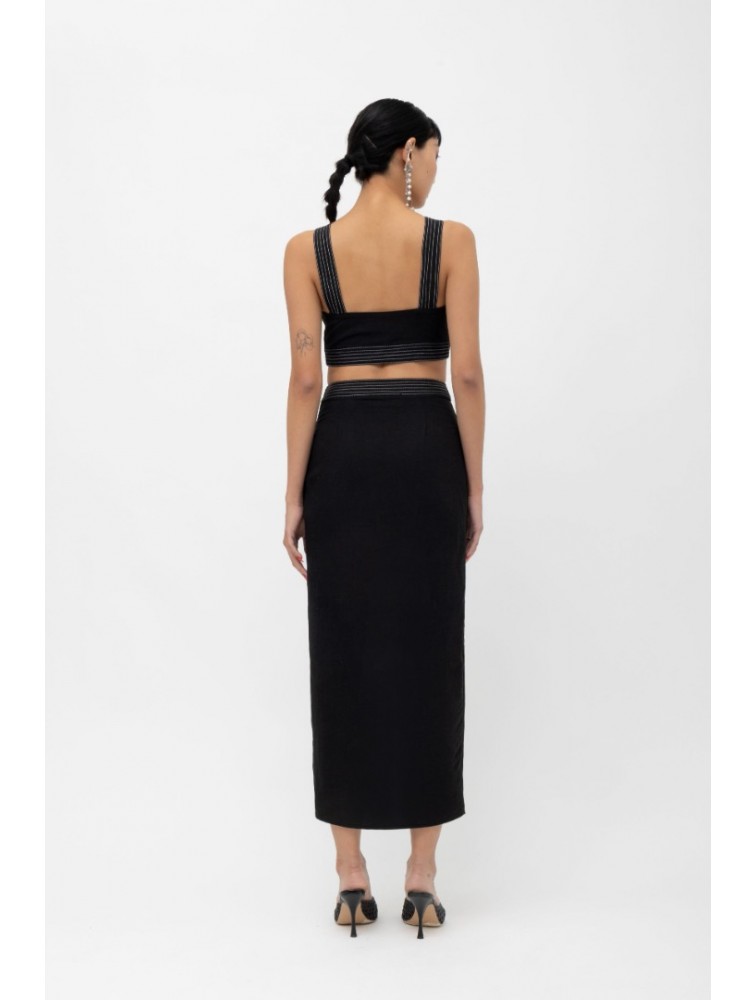 MALLORY THE LABEL Lunar Top Black Top