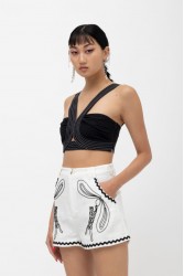 MALLORY THE LABEL Lunar Top Black Top