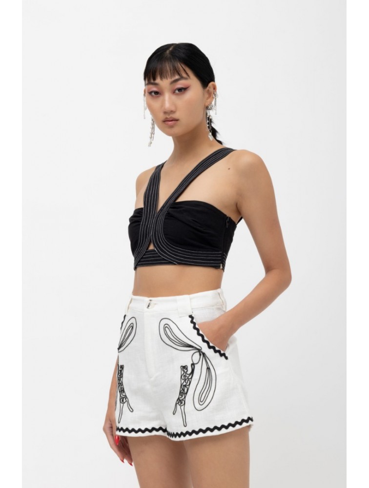 MALLORY THE LABEL Lunar Top Black Top