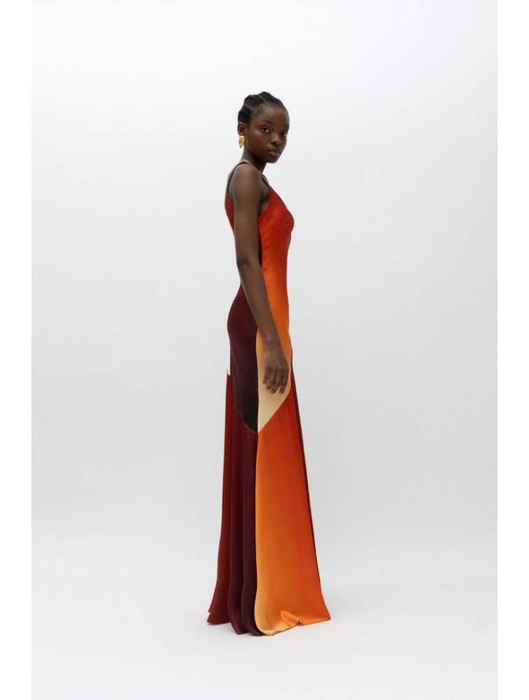 MALLORY THE LABEL Dune Sunset Dress Πορτοκαλί Φόρεμα