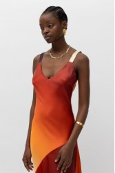 MALLORY THE LABEL Dune Sunset Dress Πορτοκαλί Φόρεμα