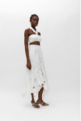 MALLORY THE LABEL Fiesta White Skirt Λευκή Φούστα
