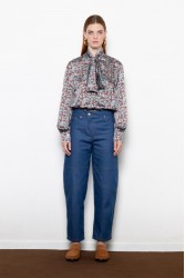 MALLORY THE LABEL Twilla Blue Floral Shirt Μπλε Φλοράλ Πουκάμισο