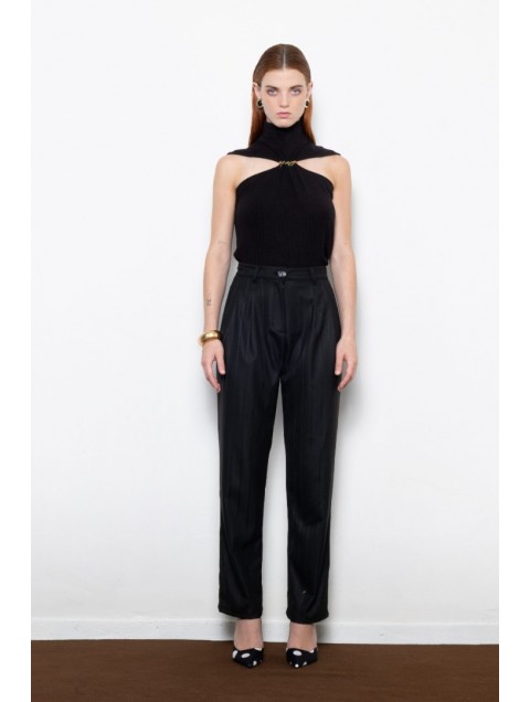 MALLORY THE LABEL Whiskey Black Moon Top Μαύρο Τοπ 