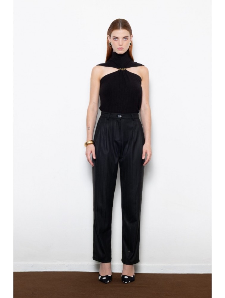 MALLORY THE LABEL Whiskey Black Moon Top Μαύρο Τοπ