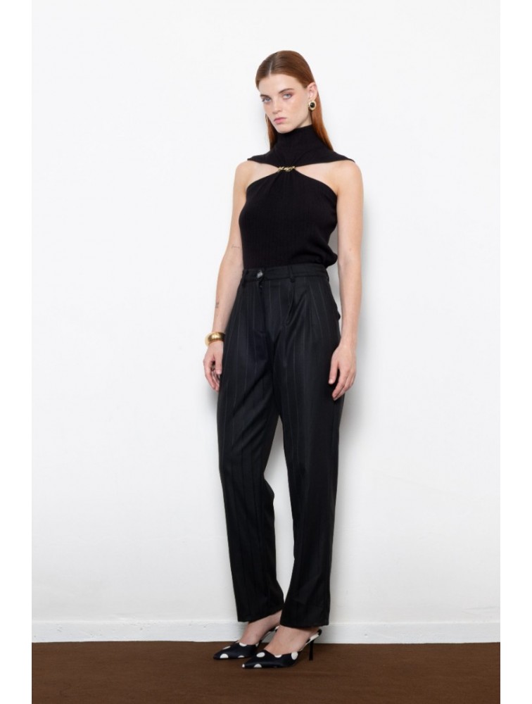 MALLORY THE LABEL Whiskey Black Moon Top Μαύρο Τοπ