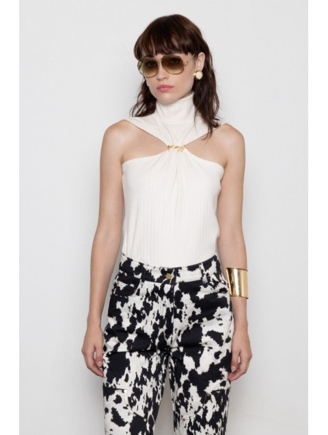 MALLORY THE LABEL Whiskey Ivory Moon Top Εκρού Τοπ 