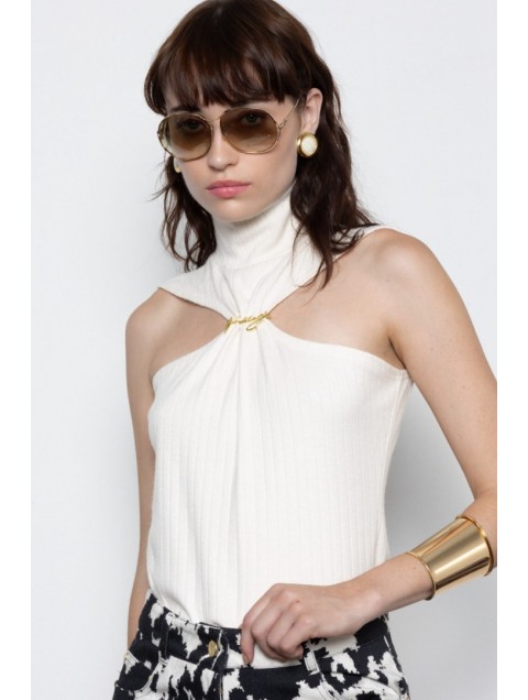 MALLORY THE LABEL Whiskey Ivory Moon Top Εκρού Τοπ 