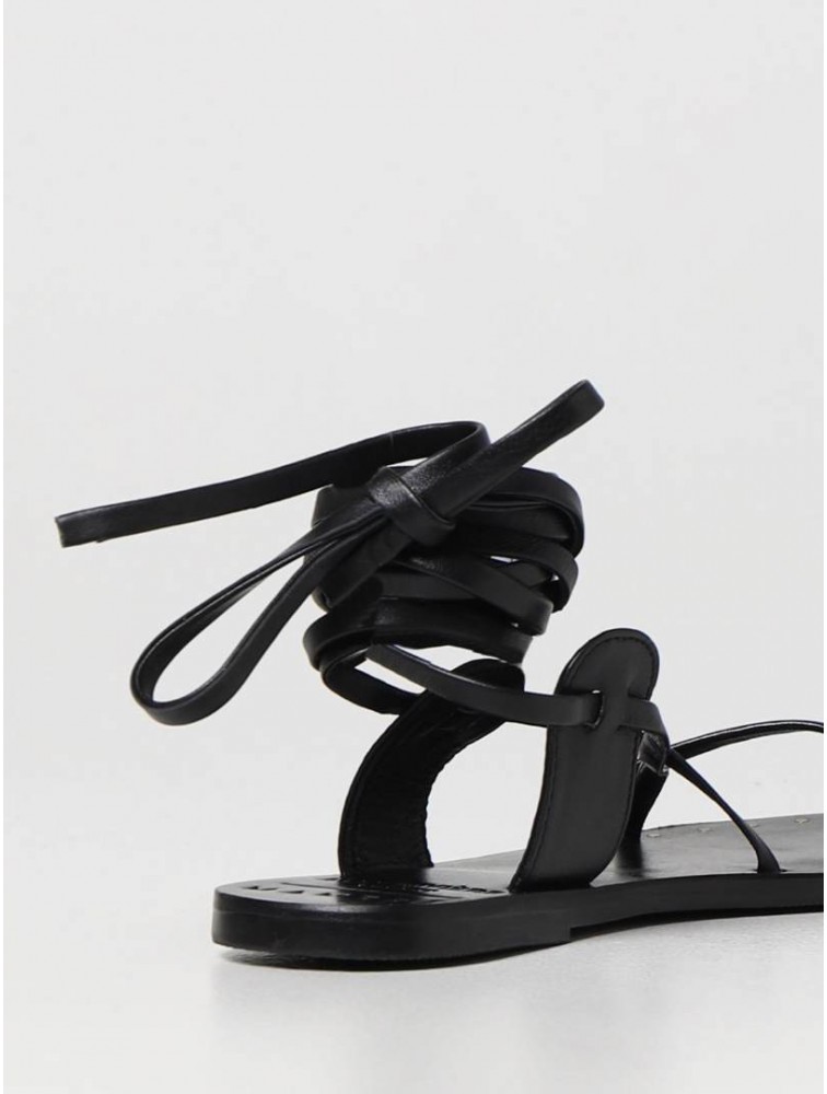 MANEBÌ Alex Rivière x Manebí - Leather women's sandals- Black