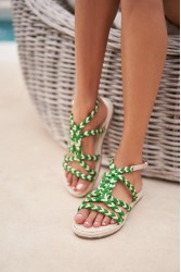 MANEBÌ Rope women's sandals- Yucatan - Green