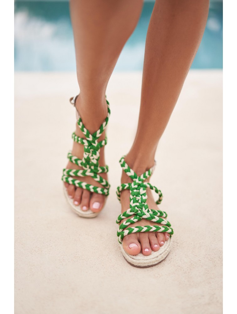 MANEBÌ Rope women's sandals- Yucatan - Green