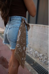 MARKESS Mocha Paisley Bandana Καφέ Μπαντάνα