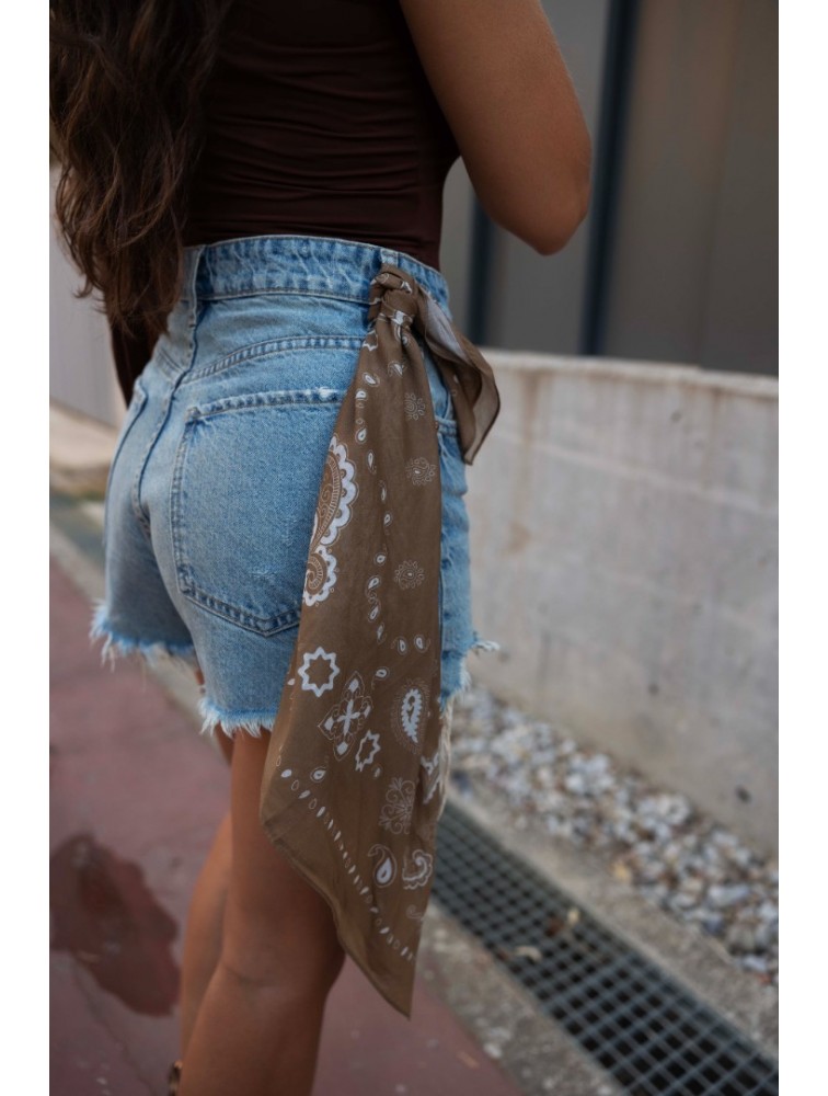 MARKESS Mocha Paisley Bandana Καφέ Μπαντάνα