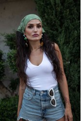 MARKESS Olive Paisley Bandana Χακί Μπαντάνα