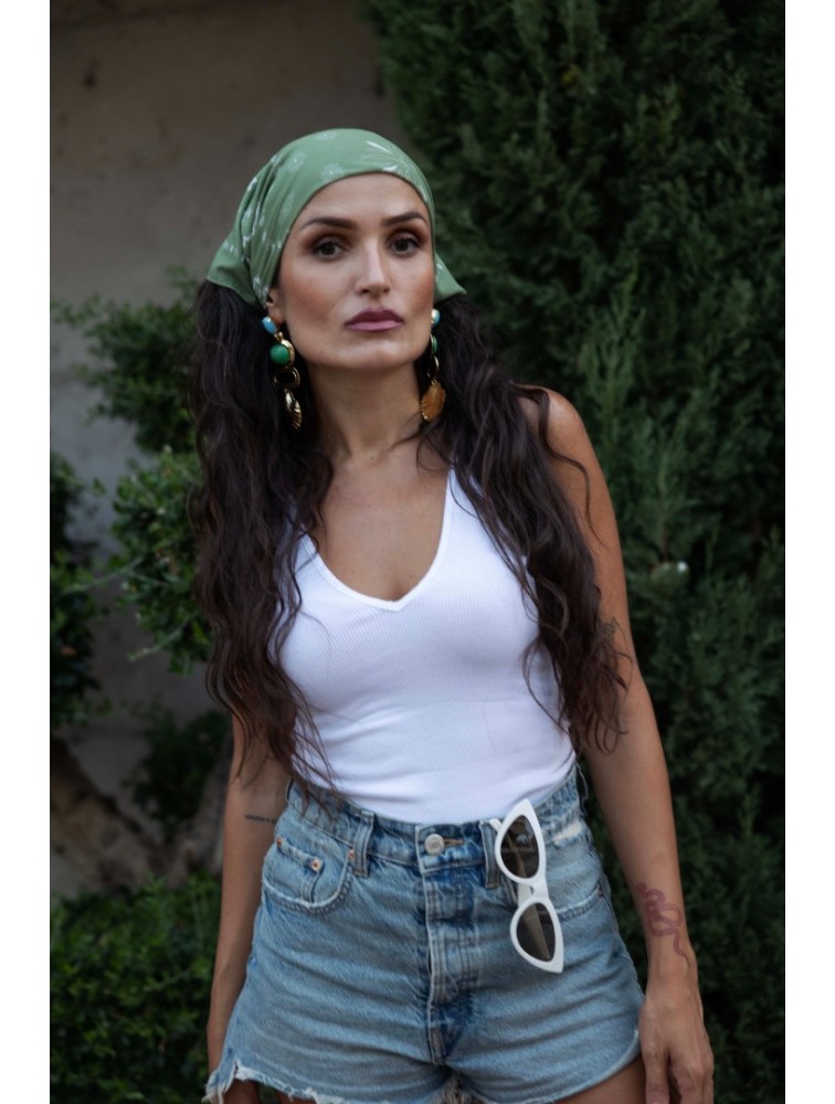 MARKESS Olive Paisley Bandana Χακί Μπαντάνα