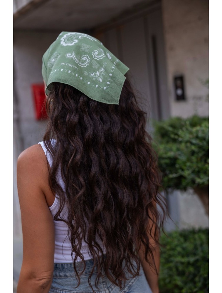 MARKESS Olive Paisley Bandana Χακί Μπαντάνα