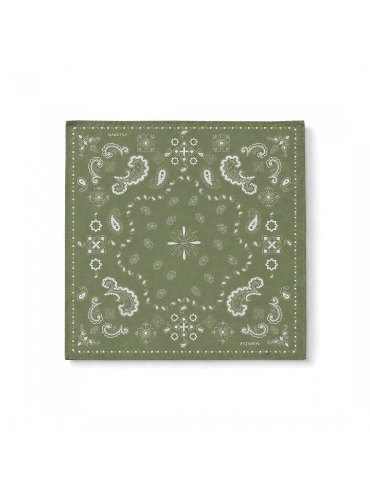 MARKESS Olive Paisley Bandana Χακί Μπαντάνα