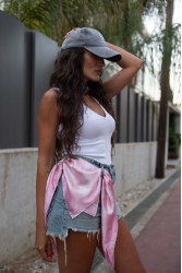 MARKESS Pink Pic-Nic Scarf  Ροζ Καρώ Μαντήλι